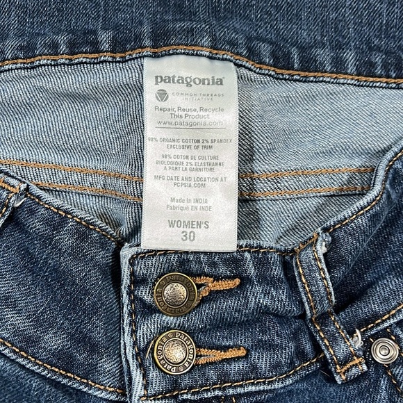 Patagonia Bootcut Jeans Blue Denim Medium Wash Women's Size 30 EUC Mid Rise - Picture 4 of 14